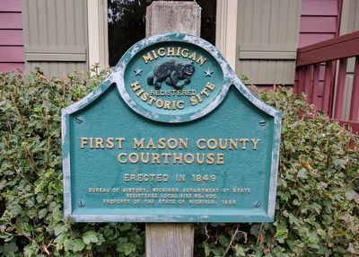 First Mason County Courthouse Marker image. Click for full size.