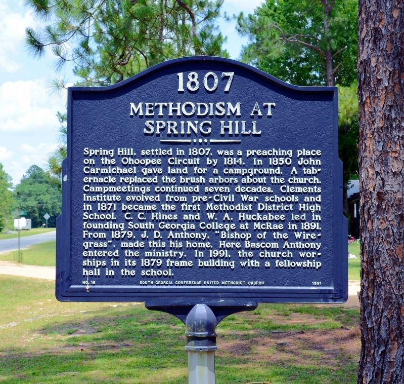 1807 Methodism at Spring Hill Marker image. Click for full size.