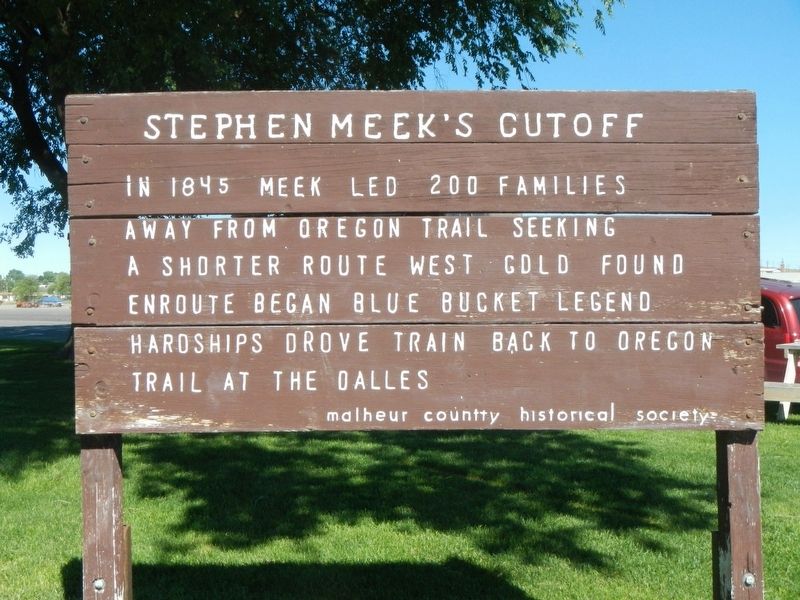 Stephen Meek's Cutoff Marker image. Click for full size.