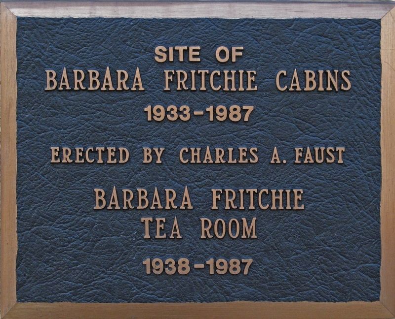 Barbara Fritchie Cabins & Tea Room Marker image. Click for full size.