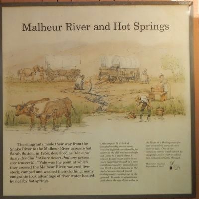Malheur River and Hot Springs Marker image. Click for full size.