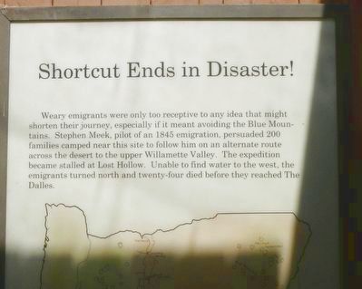 Shortcut Ends in Disaster! Marker (detail) image. Click for full size.