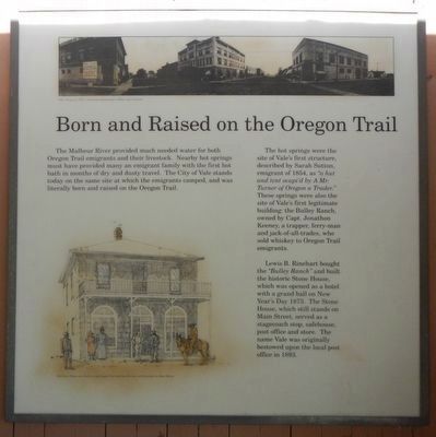 <b>Born and Raised on the Oregon Trail Marker image. Click for full size.