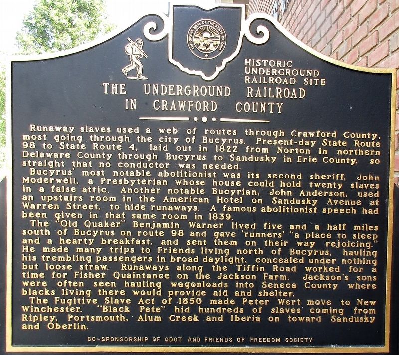 The Underground Railroad in Crawford County Marker image. Click for full size.