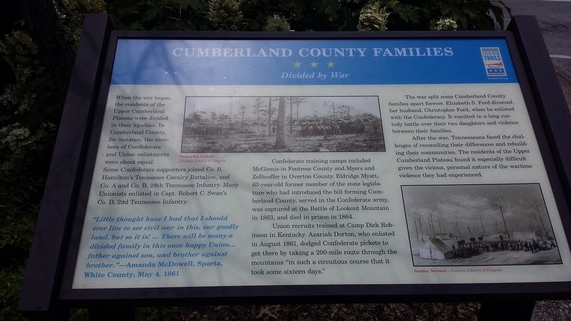 Cumberland County Families Marker image. Click for full size.