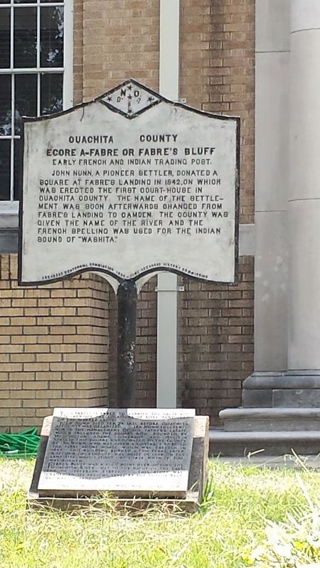 Ecore A-Fabre or Fabre’s Bluff Marker. Click for full size. Ecore A-Fabre or Fabre’s Bluff Marker image. Click for full size.