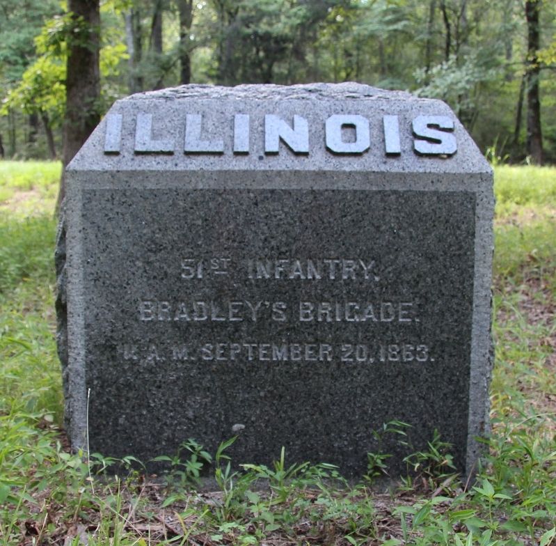 51st Illinois Infantry Marker image. Click for full size.