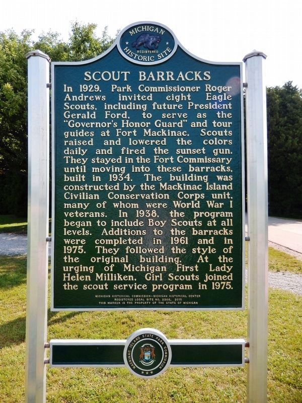 Scout Barracks (<i>marker west side</i>) image. Click for full size.