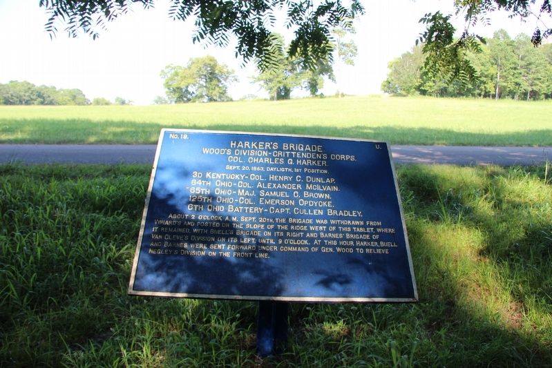Harker's Brigade Marker. Click for full size. Harker's Brigade Marker image. Click for full size.