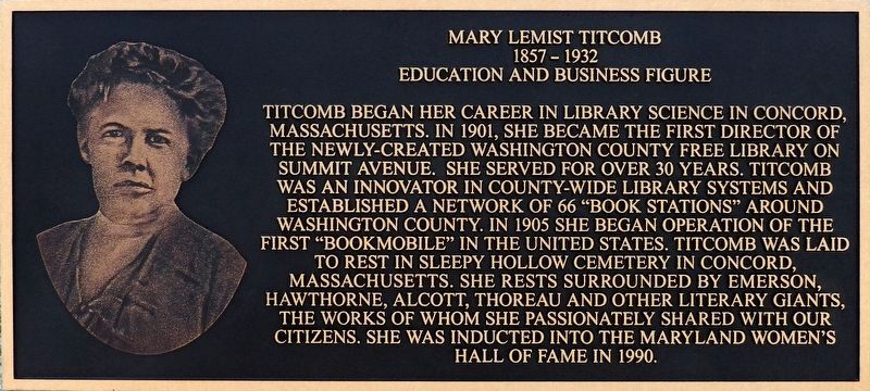 Mary Lemist Titcomb Marker image. Click for full size.