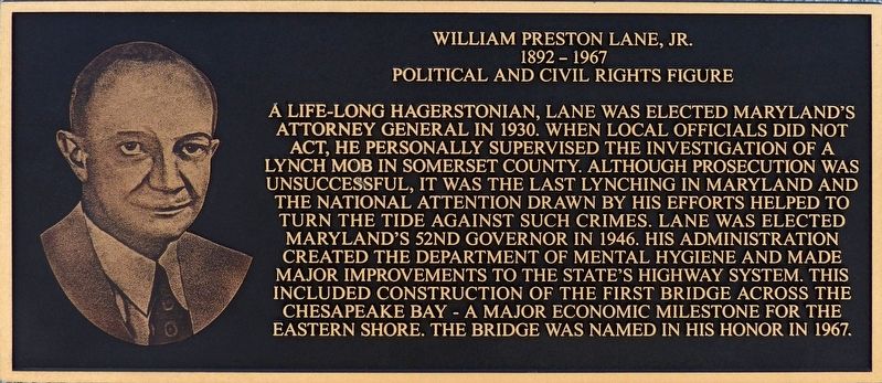 William Preston Lane, Jr. Marker image. Click for full size.