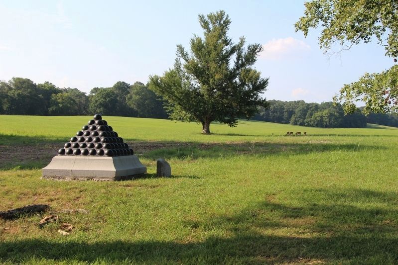 Longstreet's Headquarters Shell Monument Marker. Click for full size. Longstreet's Headquarters Shell Monument Marker image. Click for full size.