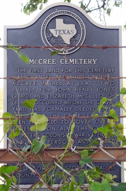 McCree Cemetery Marker image. Click for full size.