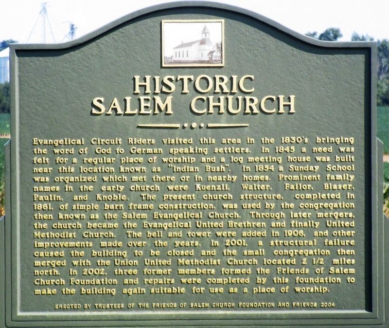 Historic Salem Church Marker. Click for full size. Historic Salem Church Marker image. Click for full size.