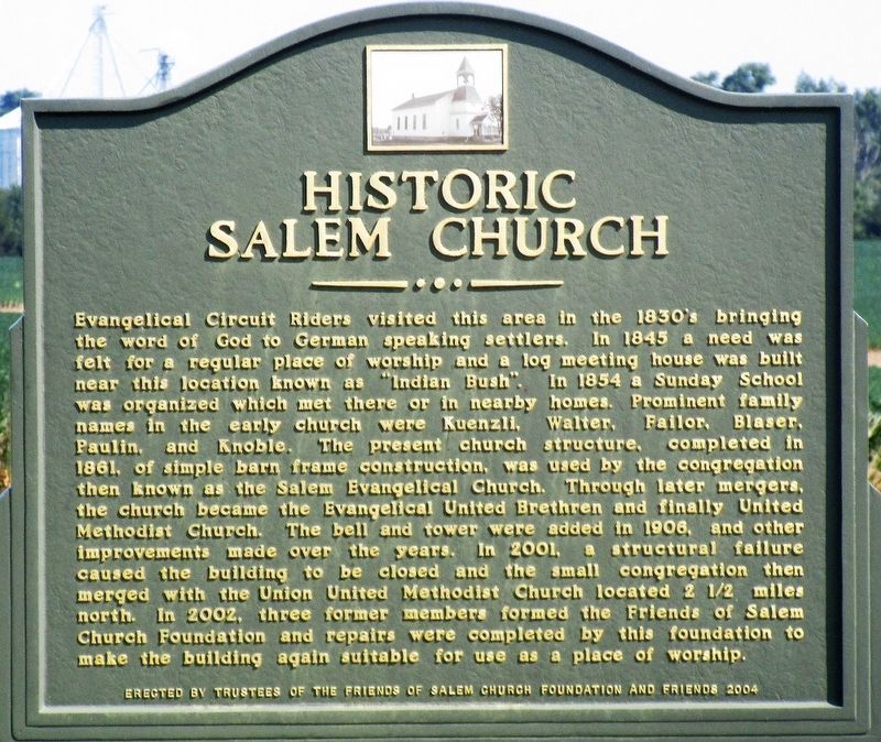 Historic Salem Church Marker image. Click for full size.