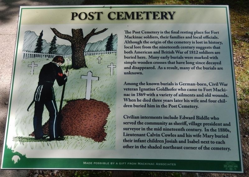 Post Cemetery Marker image. Click for full size.