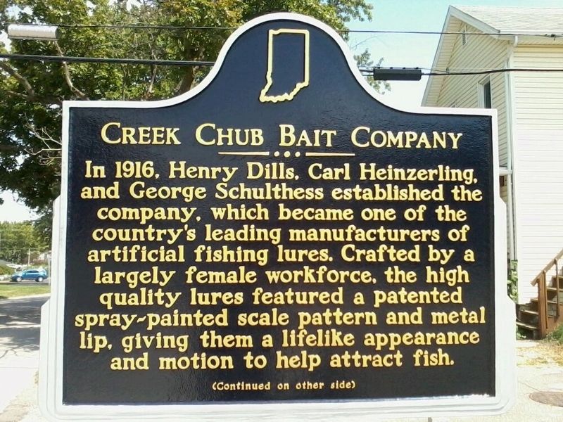Creek Chub Bait Company Marker image. Click for full size.