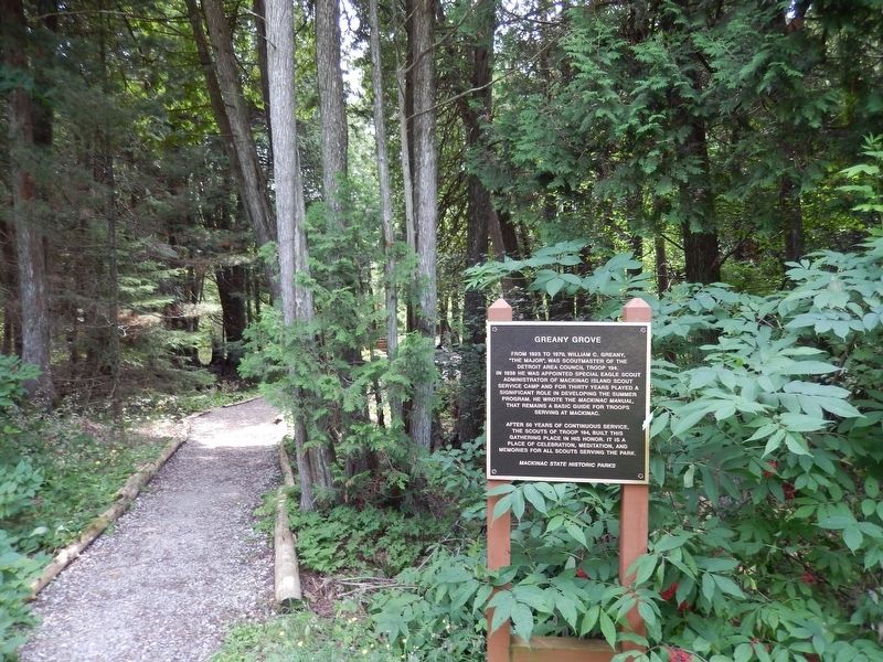 Greany Grove Marker (<i><b>wide view</i></b>) image. Click for full size.