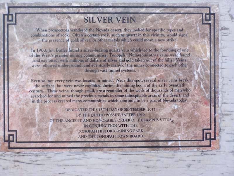 Silver Vein Marker. Click for full size. Silver Vein Marker image. Click for full size.