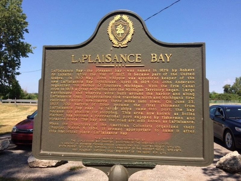 LaPlaisance Bay Marker image. Click for full size.