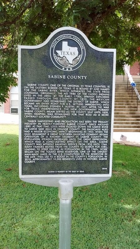 Sabine County Marker image. Click for full size.