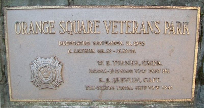 Orange Square Veterans Park Marker image. Click for full size.