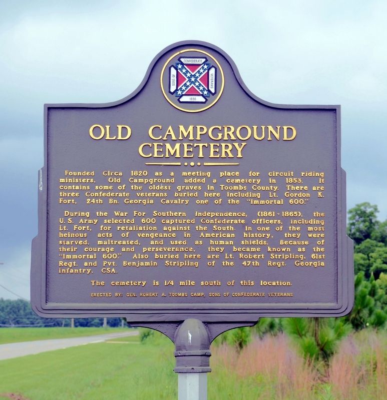Old Campground Cemetery Marker image. Click for full size.