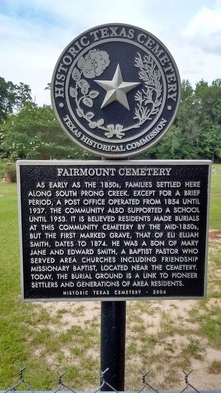 Fairmount Cemetery Marker image. Click for full size.