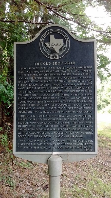 The Old Beef Road Marker image. Click for full size.