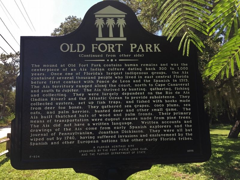 Old Fort Park Marker image. Click for full size.