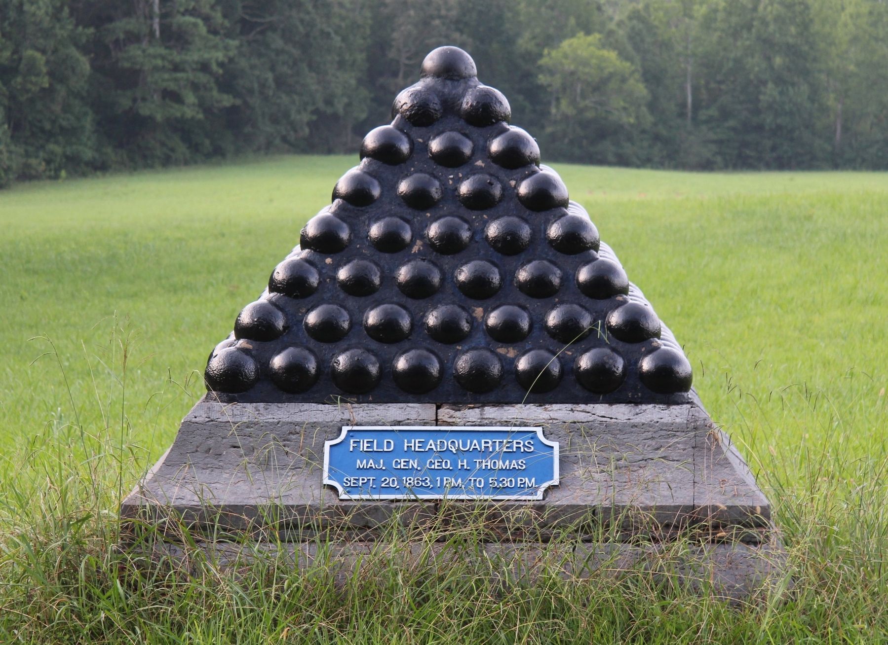 Thomas' Headquarters Shell Monument Marker image. Click for full size.