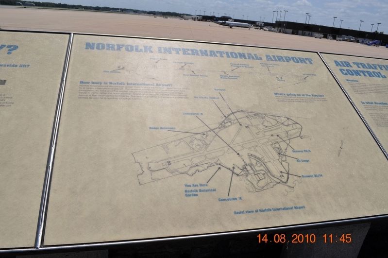 Norfolk International Airport Marker. Click for full size. Norfolk International Airport Marker image. Click for full size.