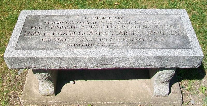 U.S. Naval Services Honored Dead Memorial Bench image. Click for full size.