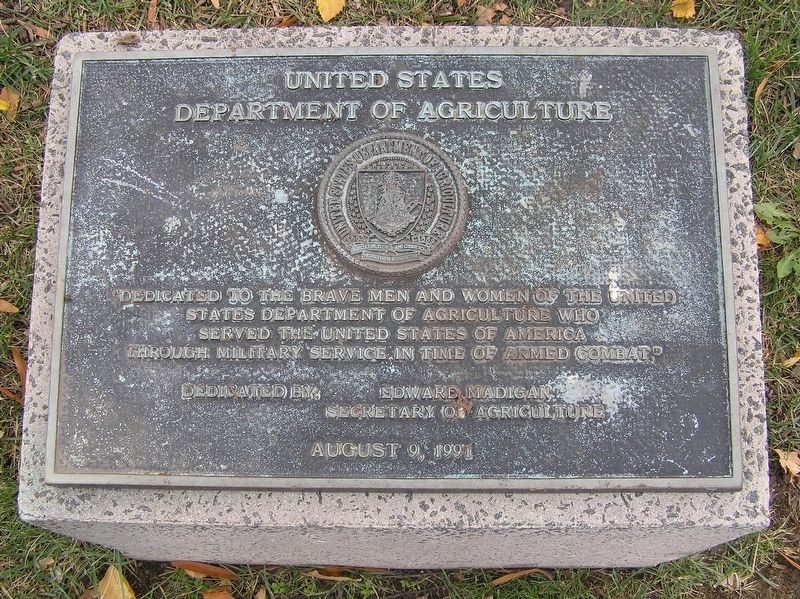 USDA Veterans Memorial Marker image. Click for full size.