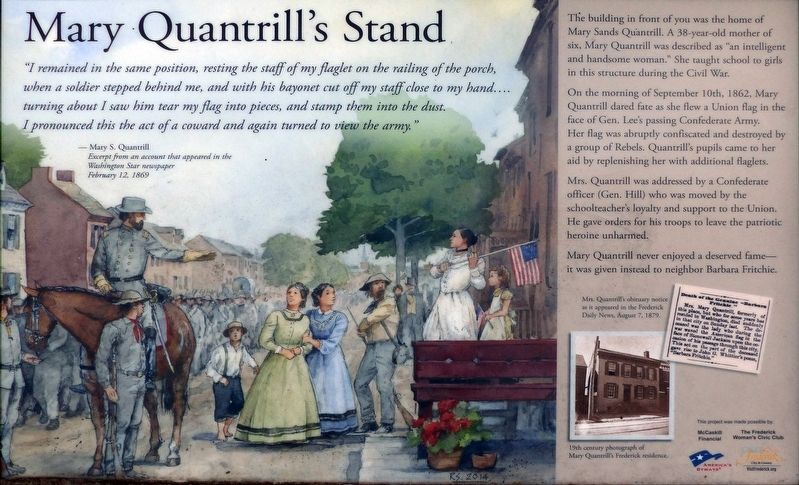 Mary Quantrill's Stand Marker image. Click for full size.