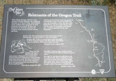 Remnants of the Oregon Trail Marker image. Click for full size.