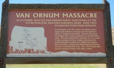Van Ornum Massacre Marker image. Click for full size.