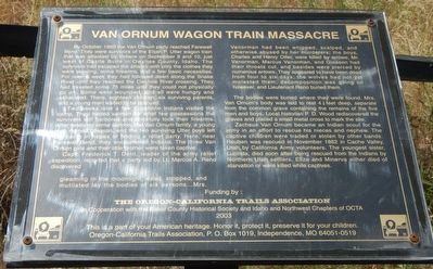 Van Ornum Wagon Train Massacre Marker image. Click for full size.