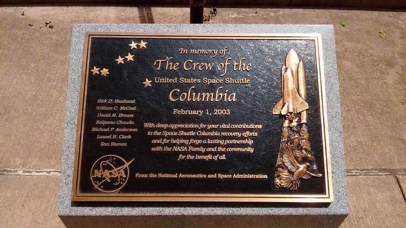 Space Shuttle Columbia Memorial image. Click for full size.