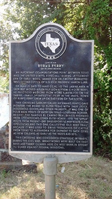 Site of old Burr’s Ferry Marker image. Click for full size.
