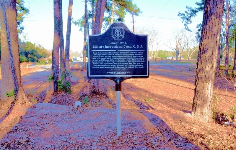 Camp Davis, Military Instructional Camp, C.S.A. Marker image. Click for full size.