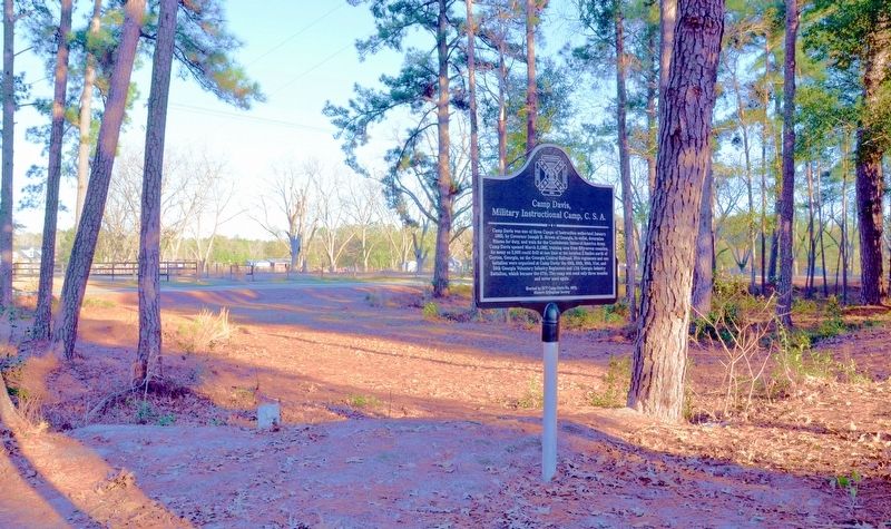 Camp Davis, Military Instructional Camp, C.S.A. Marker image. Click for full size.