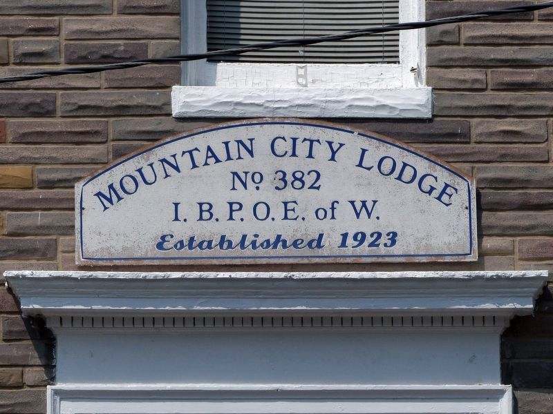 Mountain City Lodge<br>No. 382<br>I.B.P.O.E. of W.<br>Established 1923 image. Click for full size.