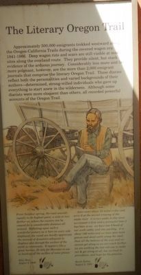 The Literary Oregon Trail Marker. Click for full size. The Literary Oregon Trail Marker image. Click for full size.