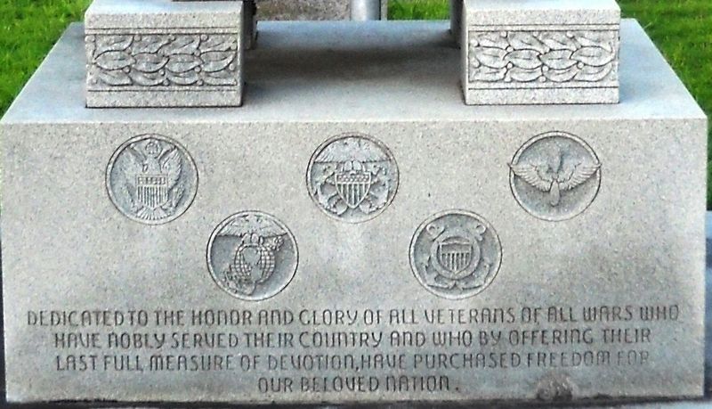 A detail view of the front base inscription. image. Click for full size.