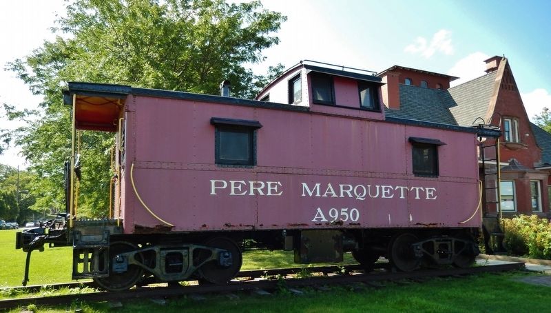 Pere Marquette Caboose A950 (<b><i>on display behind Union Depot</b></i>). Click for full size. Pere Marquette Caboose A950 (<b><i>on display behind Union Depot</b></i>) image. Click for full size.