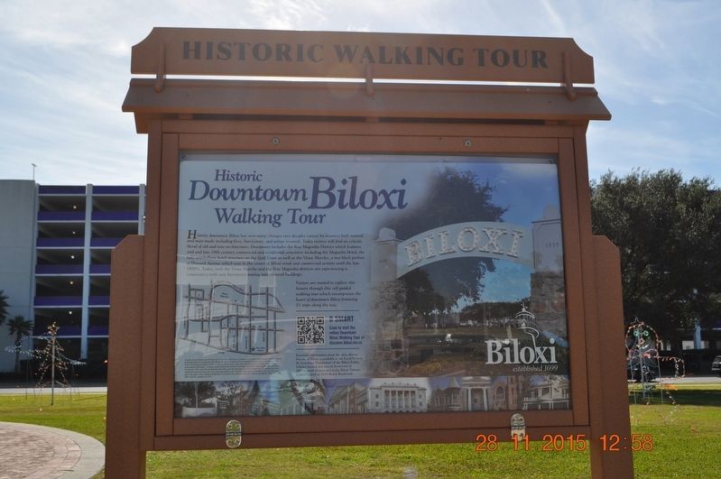 Historic Downtown Biloxi Walking Tour Marker image. Click for full size.