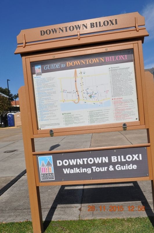 Historic Downtown Biloxi Walking Tour Marker image. Click for full size.