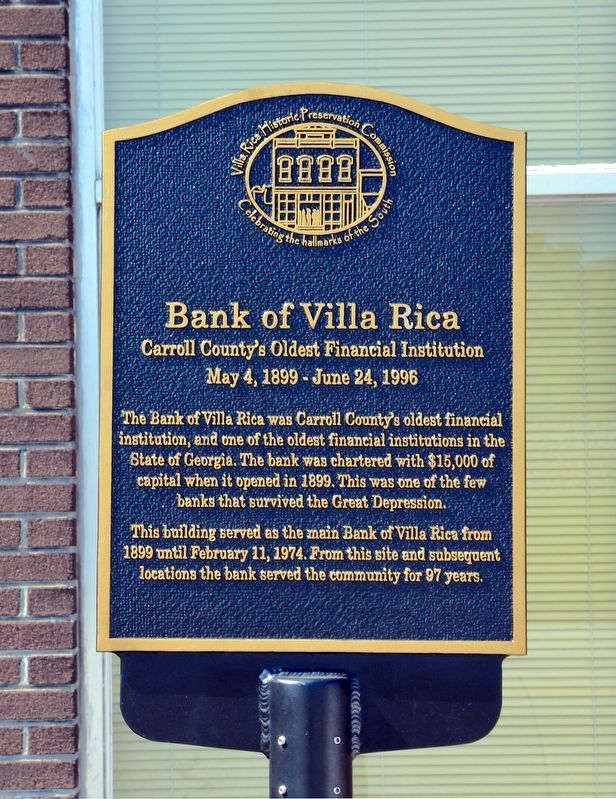 Bank of Villa Rica Marker image. Click for full size.
