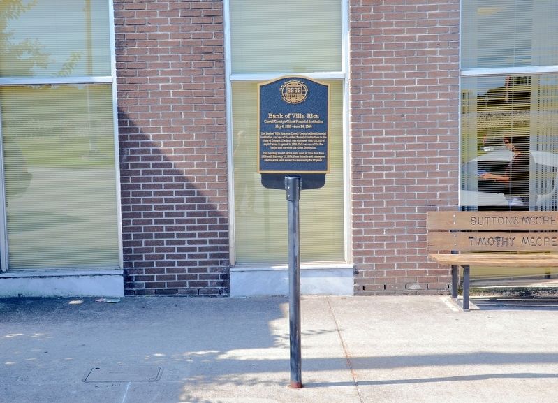 Bank of Villa Rica Marker. Click for full size. Bank of Villa Rica Marker image. Click for full size.
